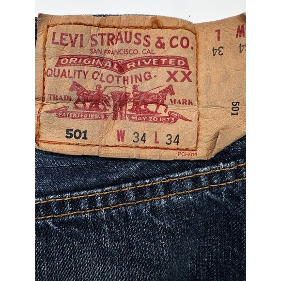 Vintage Levi’s 501 Blue Jeans Button Fly Size 34x29 - Picture 7 of 11